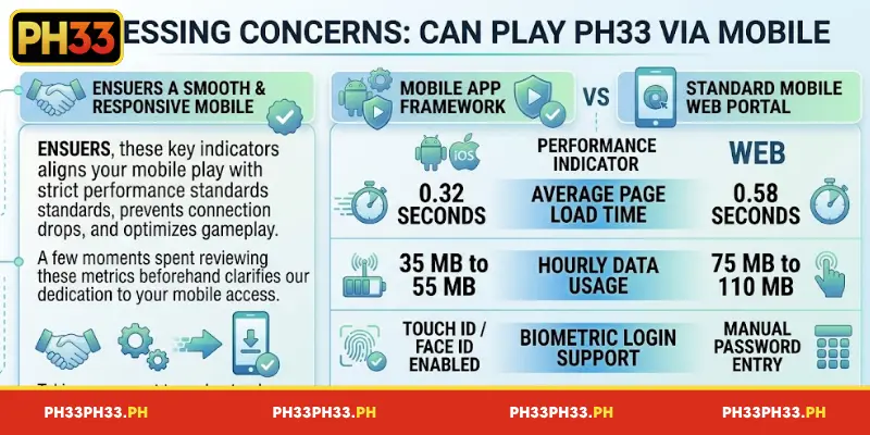 Addressing concerns: Can play PH33 via mobile