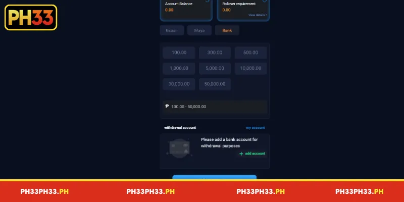 Detailed Instructions for PH33 Withdraw Money