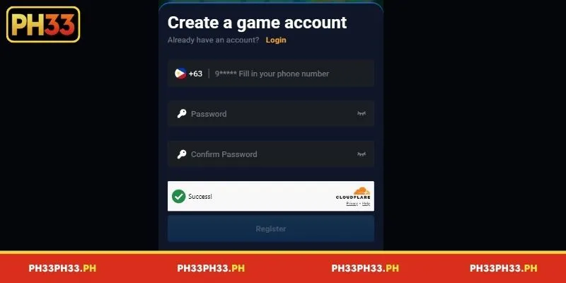 Guide to registering a PH33 account