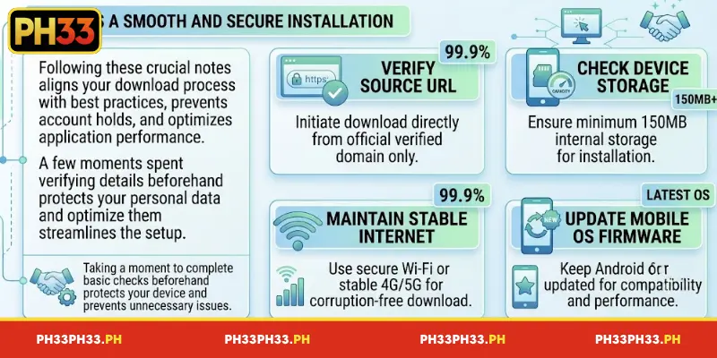 Important notes for downloading the PH33 app to avoid issues