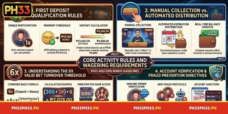 Key terms and wagering requirements for the new member bonus