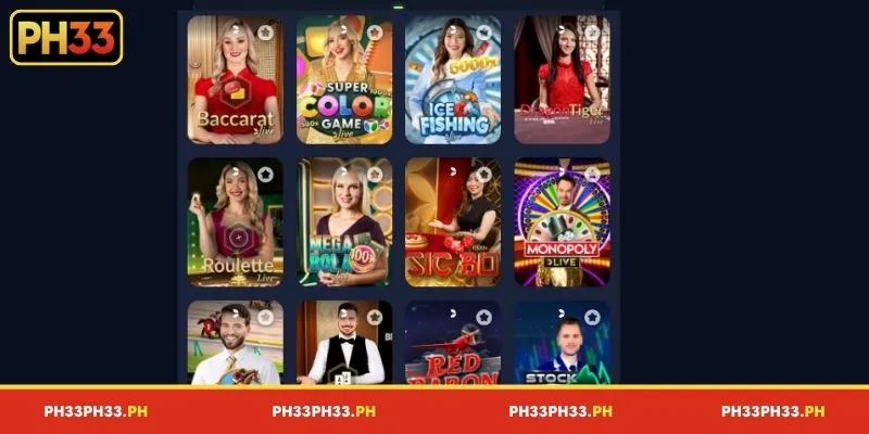 Overview of PH33 Live Casino