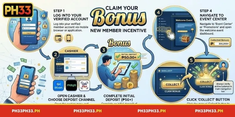 Step-by-step guide to claiming the bonus new member